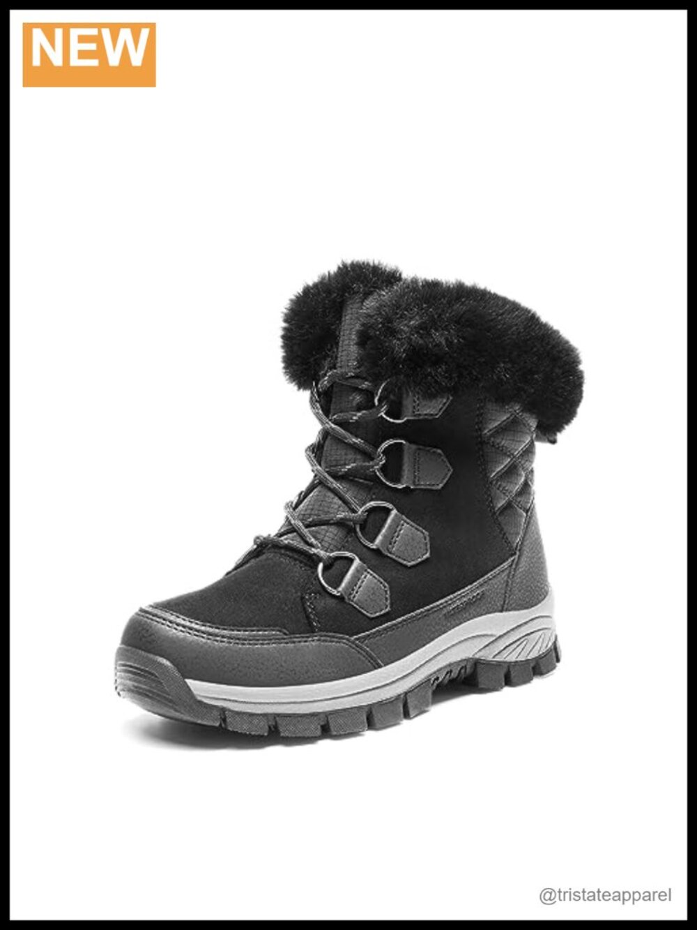 Waterproof Winter Snow Boots for Women with Thinsulate and Faux Fur Trim